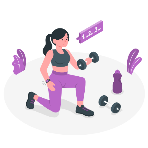 illustration of a woman working out 