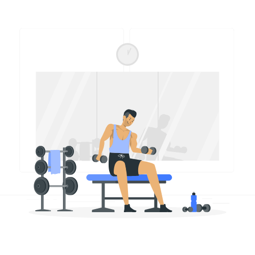 illustration of a guy working out